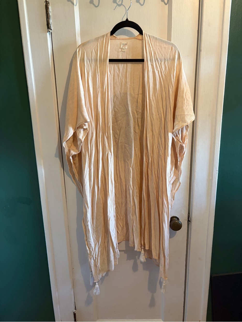 Surf Gypsy Cream Open-Front Lightweight Wrap Kimono